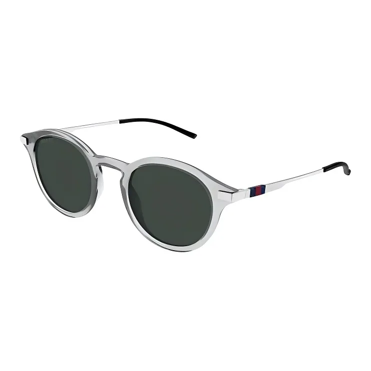 GUCCI Acetate Round Sunglasses Men's Transparent-0