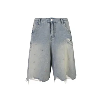 CORNILOT Denim Shorts Unisex Light Blue
