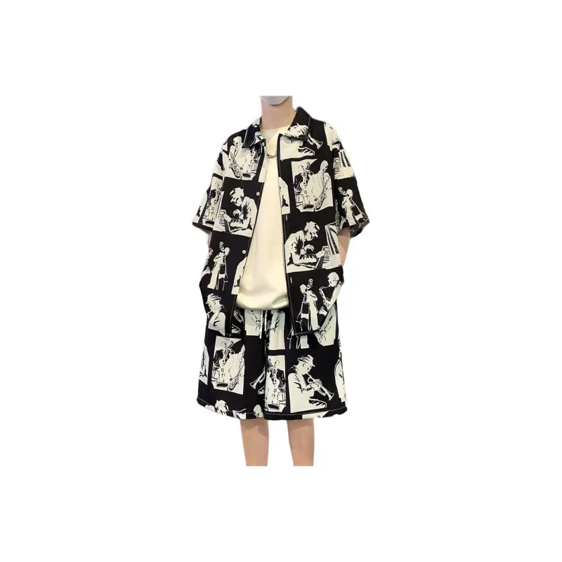Fakeyoung Shirt Matching Set Unisex-0