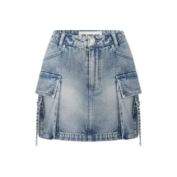 ANN ANDELMAN Denim Short Skirts Women's