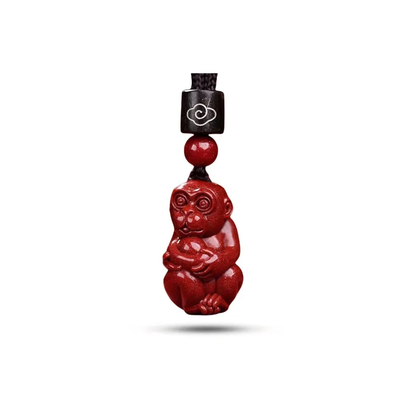 Dora Skewers Cinnabar Jade Pendants Unisex-2