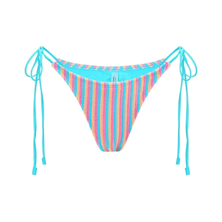 YUKARI SWIM Swimming Shorts Women's Pink Blue Orange Stripes-0