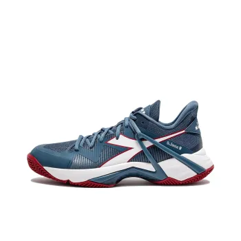 Diadora Anti Slip Wear Resistant Low Top Tennis Shoes Men's Marine Blue