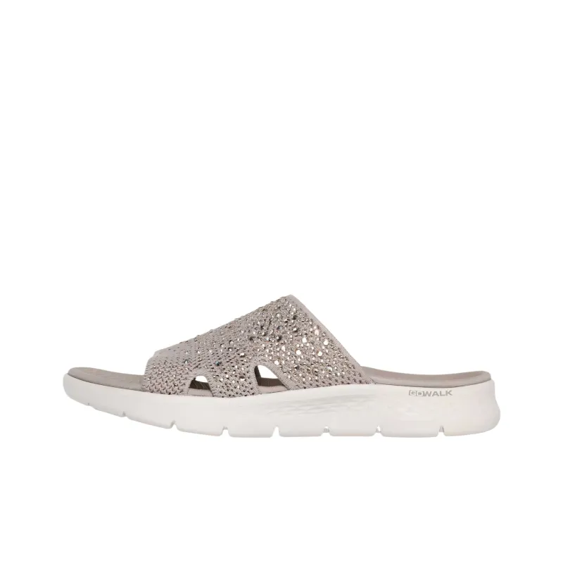 Skechers Go Walk Fle Slide Slippers Women's Taupe-0