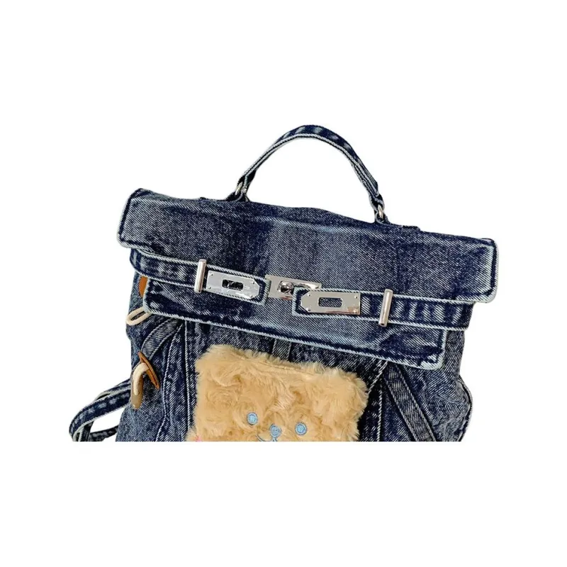 Ceion Keust Canvas Backpack Regular Women's Denim Blue-1
