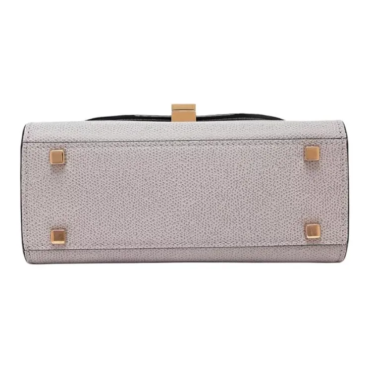 Valextra Iside Cow Leather One Shoulder Handbag Mini Women's Gray-3