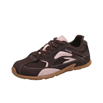 SUPEREDGE Breathable Lightweight Rebound Low Top Casual Shoes Women's Brown