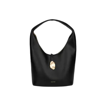 CALVIN KLEIN Synthetic Material Basket Bag Handbag Medium Size Women's Space Black