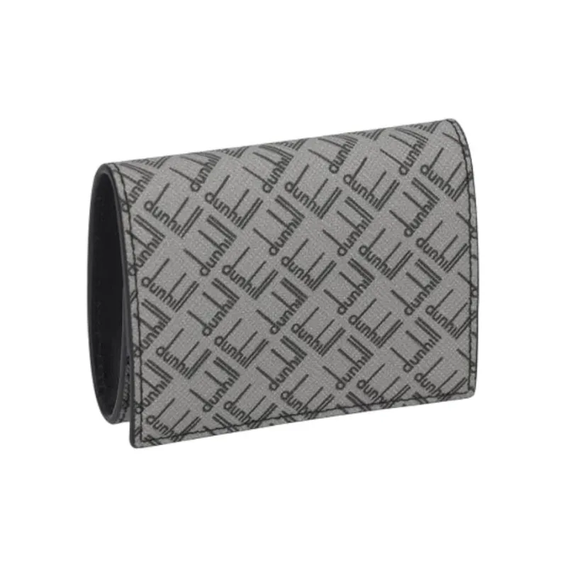 Dunhill Canvas With Leather Coin Purse Men's Gray-0