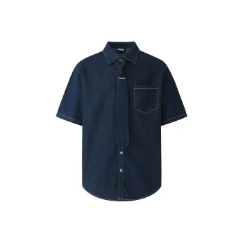 MRCYC Shirts Unisex Navy Blue Includes Tie