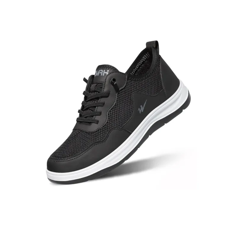 DOUBLE STAR 88 Summer Dad Shoes Mesh Athletic Shoes Slip on Beijing Cloth Shoes Men's Casual Shoes Men's Black Gray-4