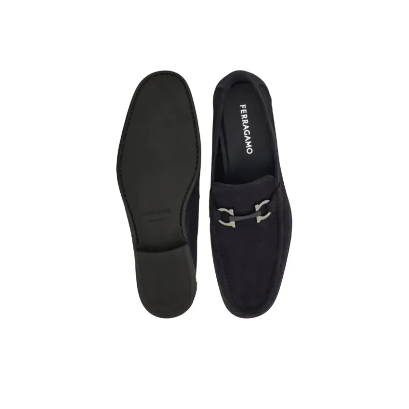 FERRAGAMO GANCINI Casual Shoes Men's Blue-4