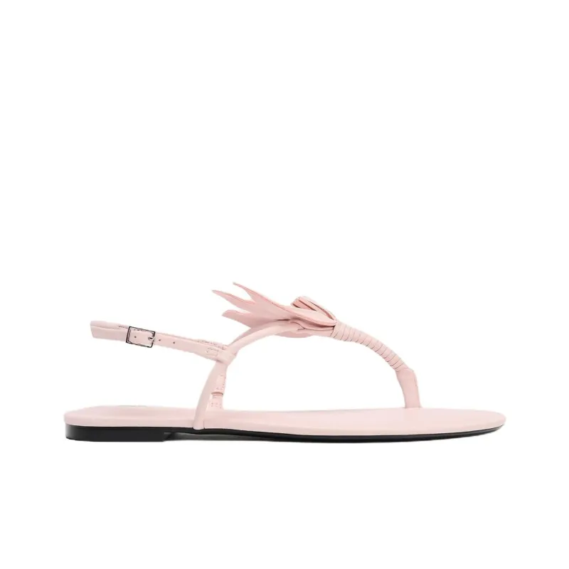 ZARA One Strap Sandals 1cm Women's Rose Red-1