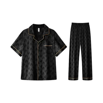 Qiao Ni Tong Pajama Set Men's Starry Night Black