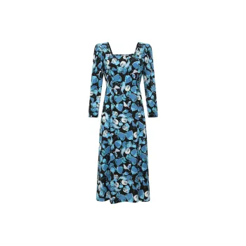 Diane Von Furstenberg Long Sleeved Dress Women's Sapphire Blue
