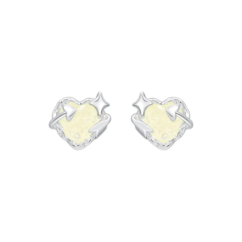 Lady Go S925 Silver Stud Earrings Women's-4