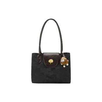 ST&SAT Fabric Shoulder Bag Women's Classical Black