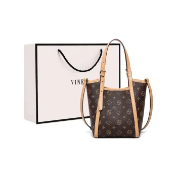 VINEY Synthetic Leather Handbag, Shoulder Bag, Crossbody Bag Regular Women's Coffee