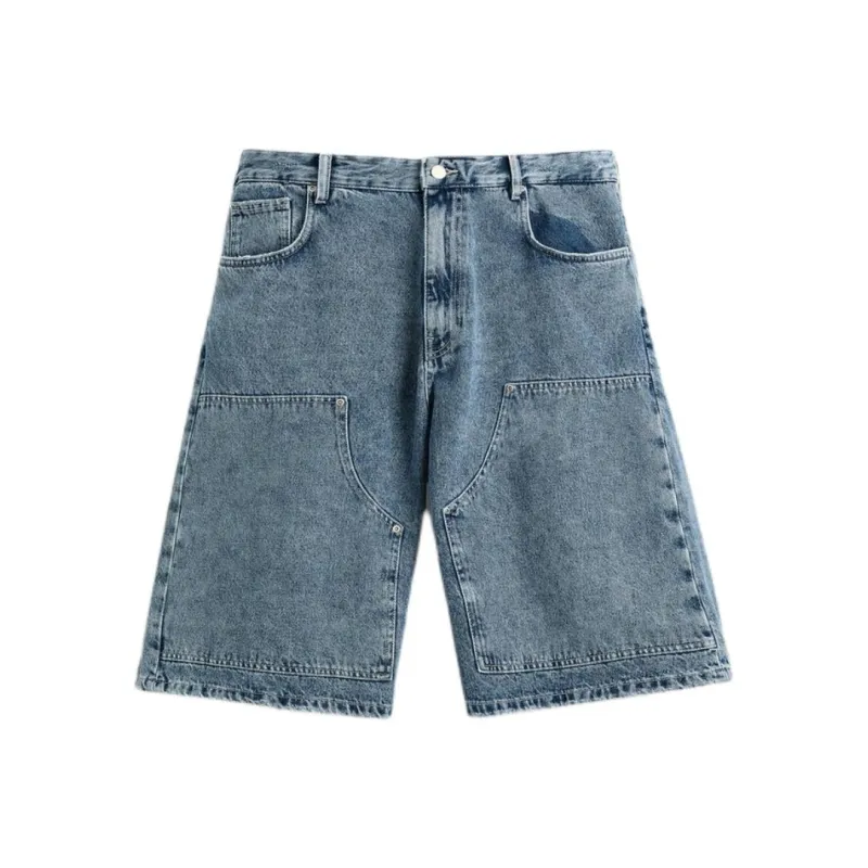 ZARA Denim Shorts Men Medium Blue-0