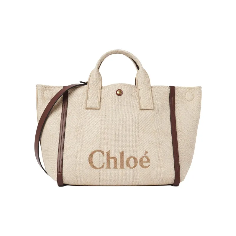 Chloe Cotton Tote Bag, Shopping Bag, Shoulder Bag, Handbag Women's Hot Sand-1