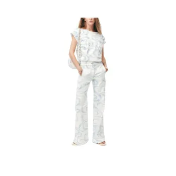 CHANEL Regular T Shirt Women's White Blue