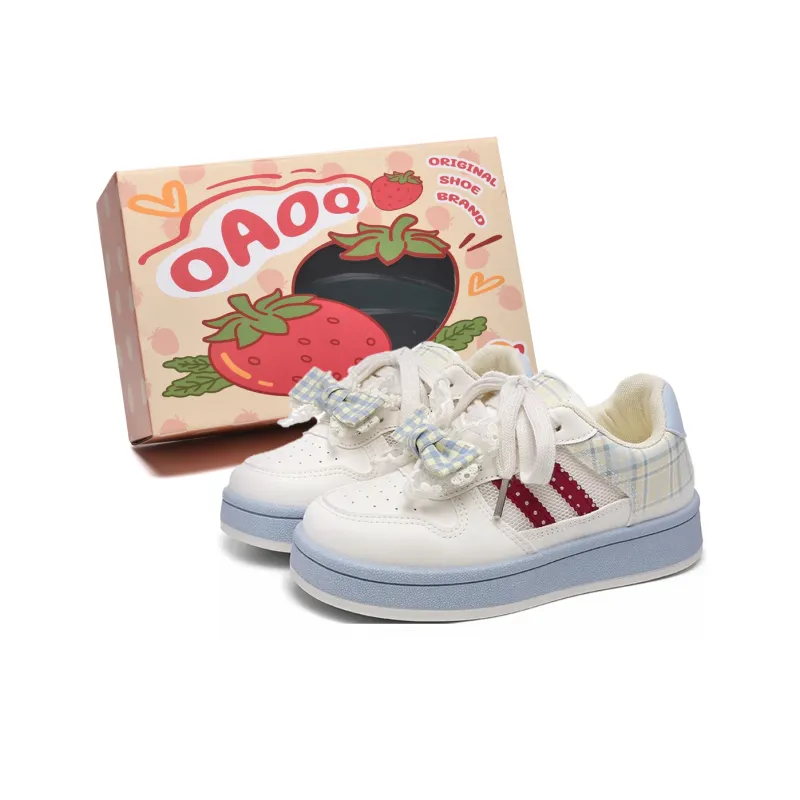 OAOQ Cushioning, Abrasion Resistant, Lightweight, And Breathable Low Top Skateboard Shoes Women's-12