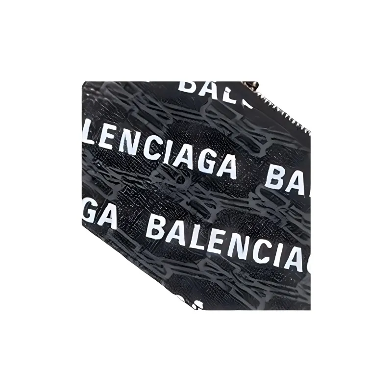 Balenciaga Coated Canvas Card Holder Men's Black/White-3
