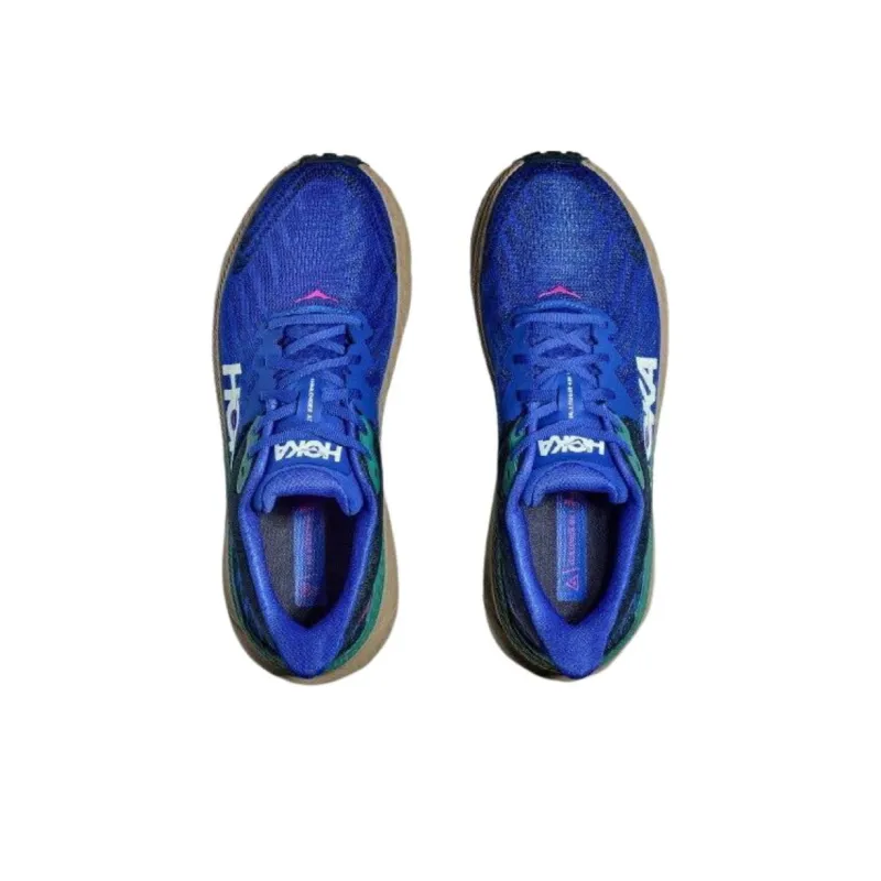 HOKA ONE ONE Challenger 7 Anti Slip Wear Resistant Low Top Trail Running Shoes Men's Blue-3