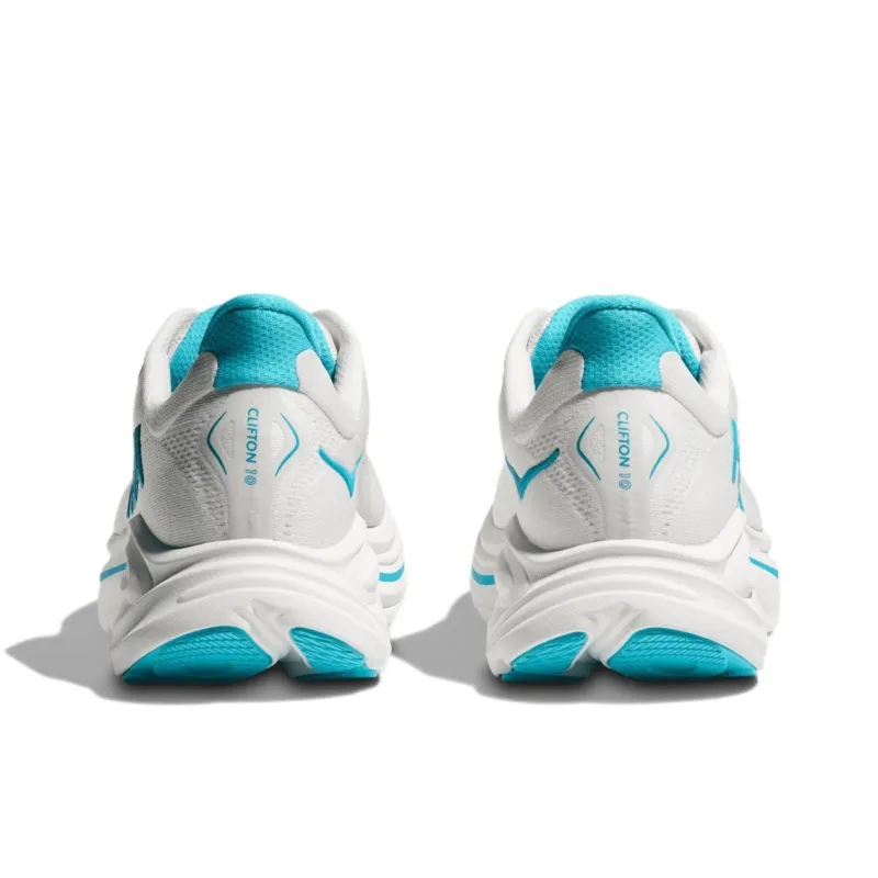 HOKA ONE ONE CLIFTON 10 Cushioning, Wear Resistant Low Top Casual Running Shoes Men's White-4
