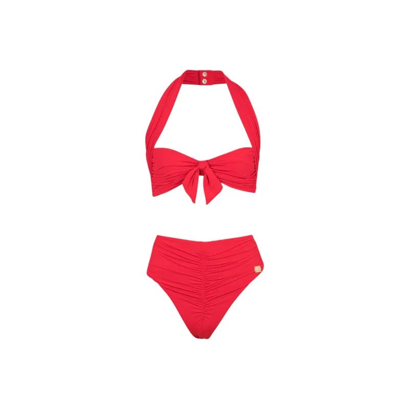 BALMAIN SS25 Two Piece Swimsuit Women's Red-0