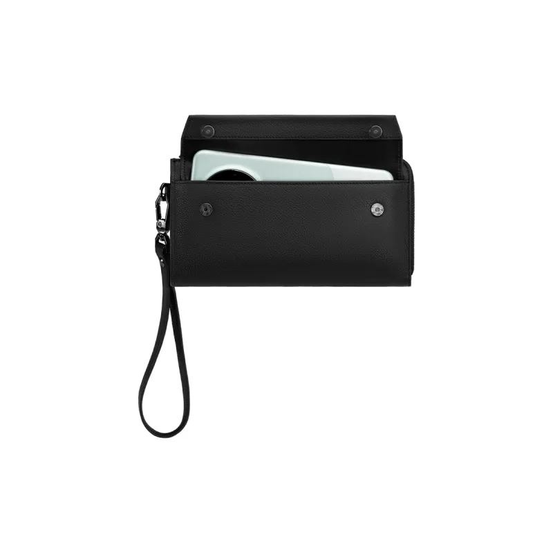 HLA Top Grain Cow Leather Wallet Regular Unisex Black-2