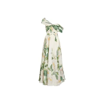 Giambattista Vall Giant Bloom Silk Maxi Dress