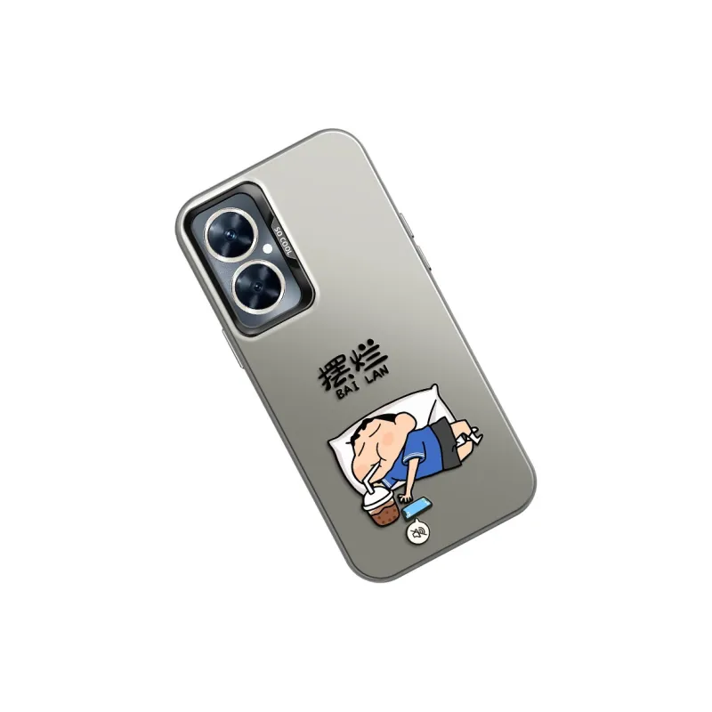YICAIJIA Matte Material Slacking Off Shin Chan Y1 Phone Cases Compatibility With MVMOM 20/30 Trendy And Cool-2