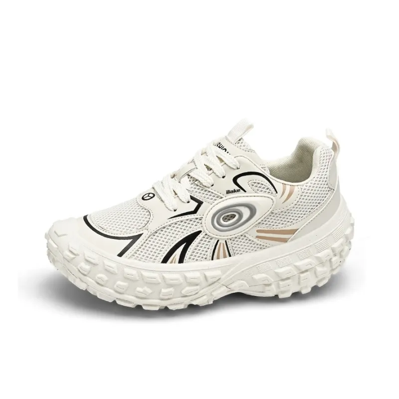 BAKE Slip Resistant, Abrasion Resistant, Lightweight Low Top Chunky Sneakers Unisex-10