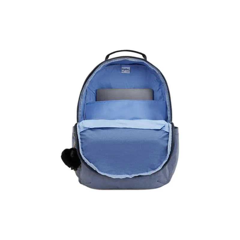Kipling Polyamide Backpack Tubas Unisex Gray Blue Purple/Shang Red-3
