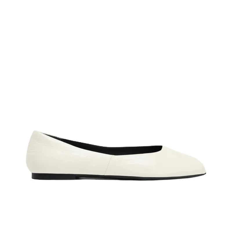 ZARA Casual Single Shoes 1cm Women's White-1