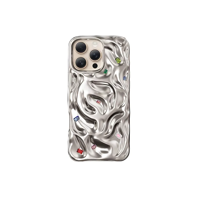 Kingxbar PC Material Rhinestone Embellished MagSafe Phone Case Compatibility With Apple 16 Collection IPhone16proma-5