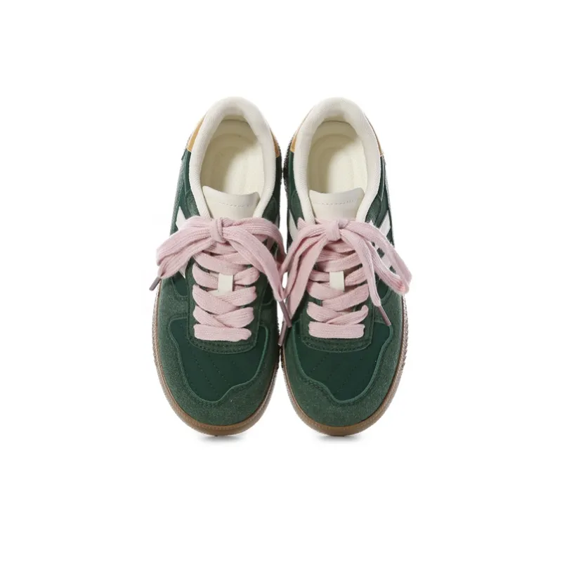 The New Age Family Low Top Skateboard Shoes Women's Green-2