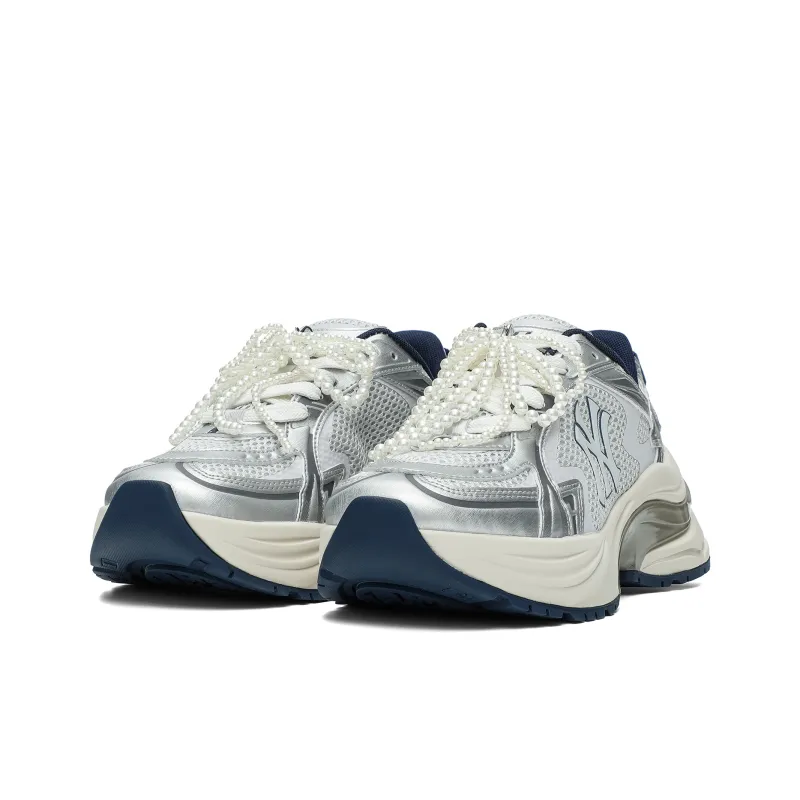 MLB New York Yankees Running Shoes Unisex Low Top Silver/Gray-11