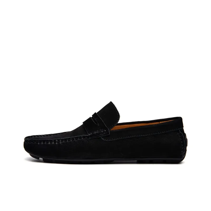 BAGE Gommino Loafers Men Black-7