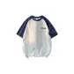 White/Navy Blue Sleeves