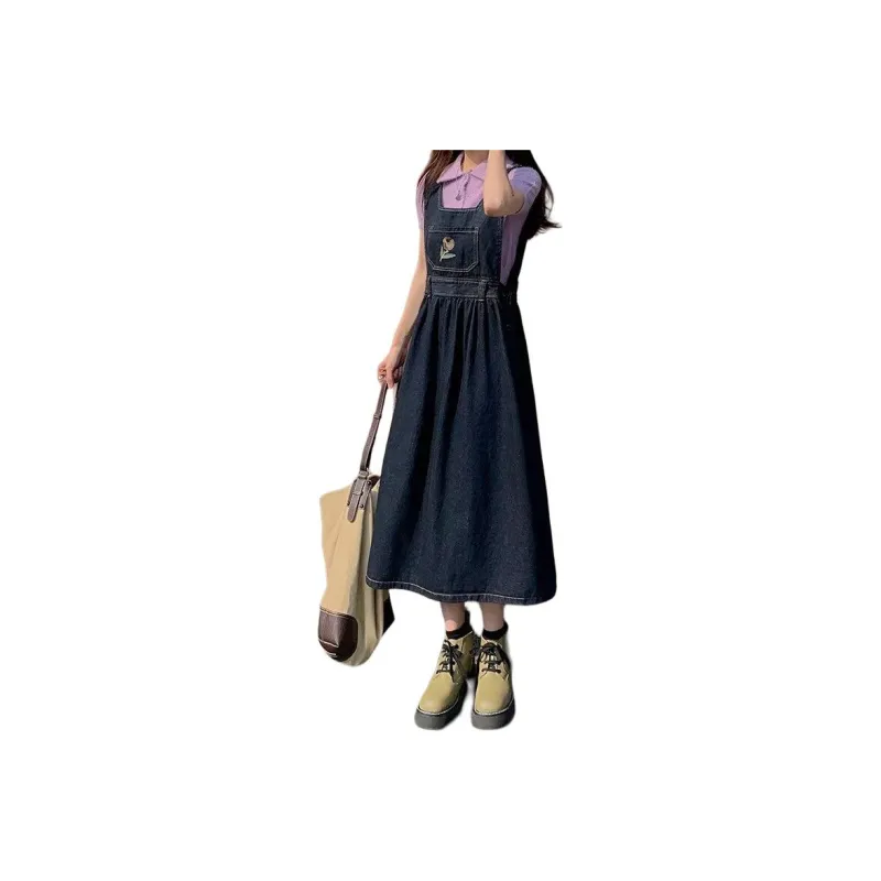 Concubine Zhu Overalls Women's Blue Gray-0