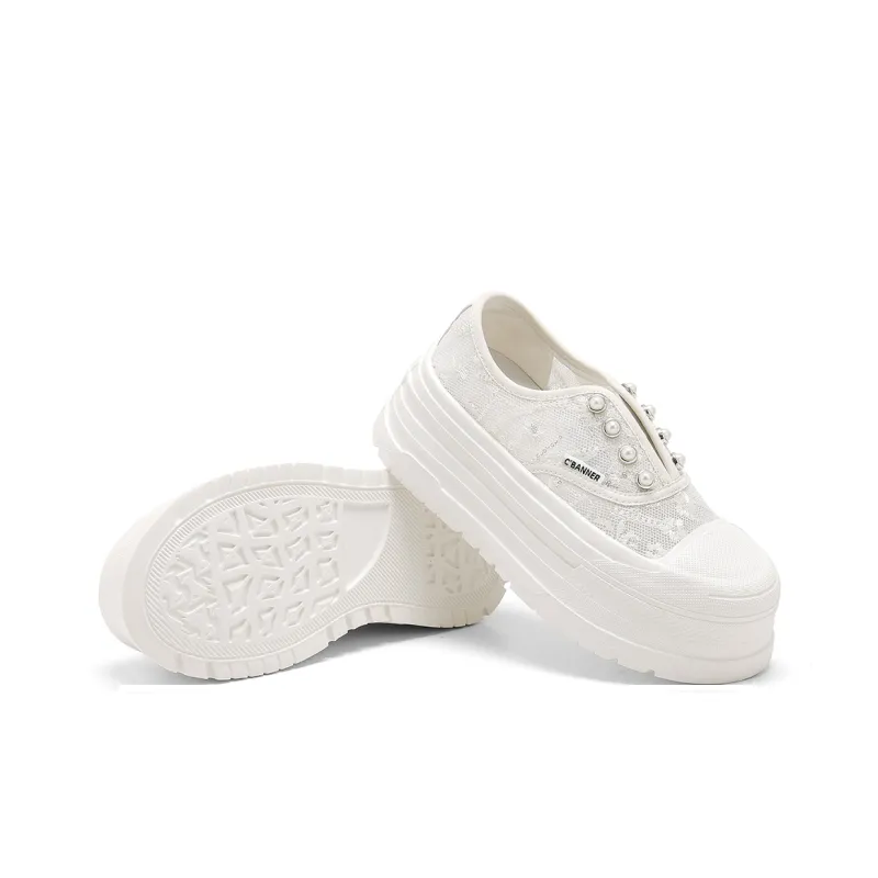C°BANNER Casual Shoes Women's Low Top Pink Purple/Beige/Yellow-8