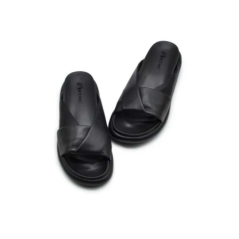 ARTMU Rubber Sole Slip Resistant Slide Slippers Women's-12