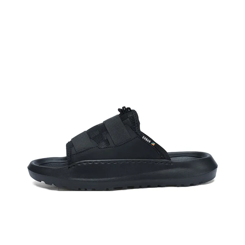 URBAN AUTHENTIC Slip Resistant Slide Slippers Men's Black-0