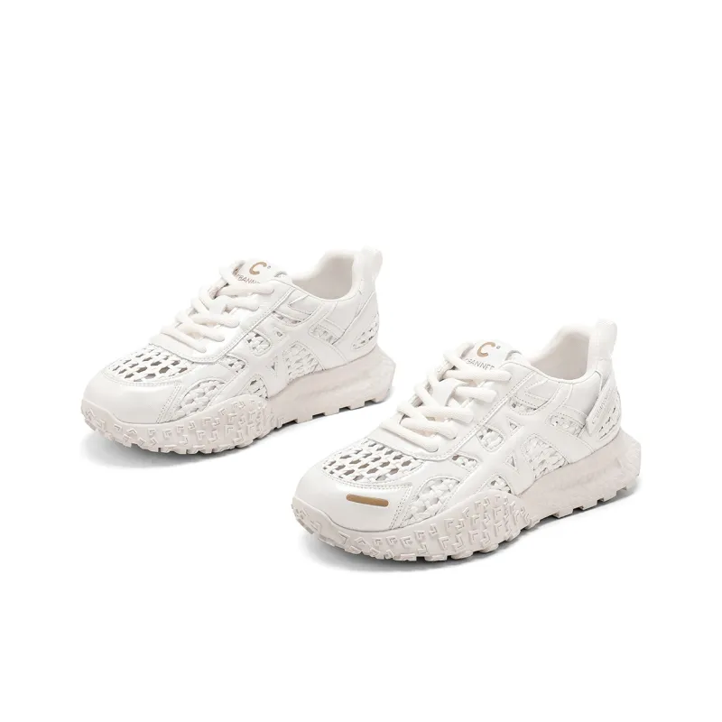 C°BANNER Casual Shoes Women's Low Top Silver Blue/White/Yellow/White-12