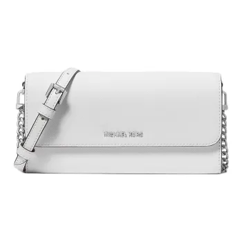 MICHAEL KORS Jet Set Saffiano Leather Crossbody Bag, Shoulder Bag Tubas Women's White