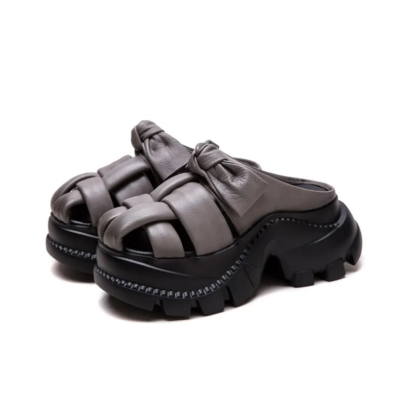 Jay Rubber Sole Woven Abrasion Resistant Closed Toe Slippers Women's-6