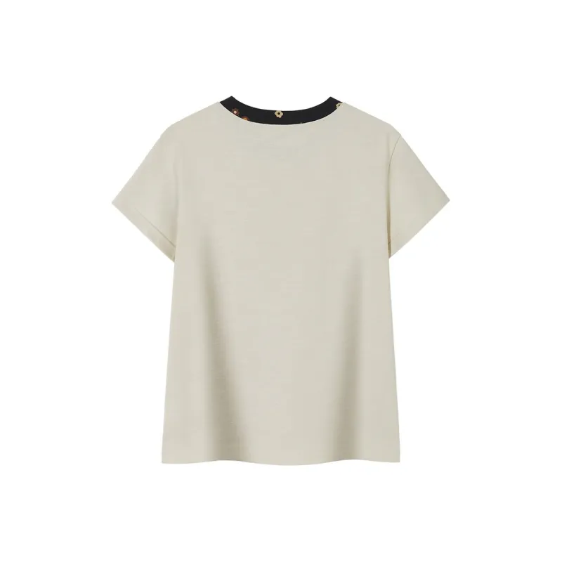 PSO Brand T Shirt Women's Light Sand Apricot-1