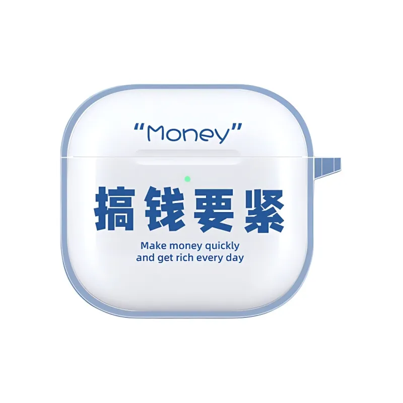 Yoobao Compatibility AirPods4 TPU Transparent Creative Text Headphone Cases-0